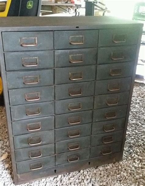 Vintage Cole Steel Cabinet 27 Drawers Industrial 